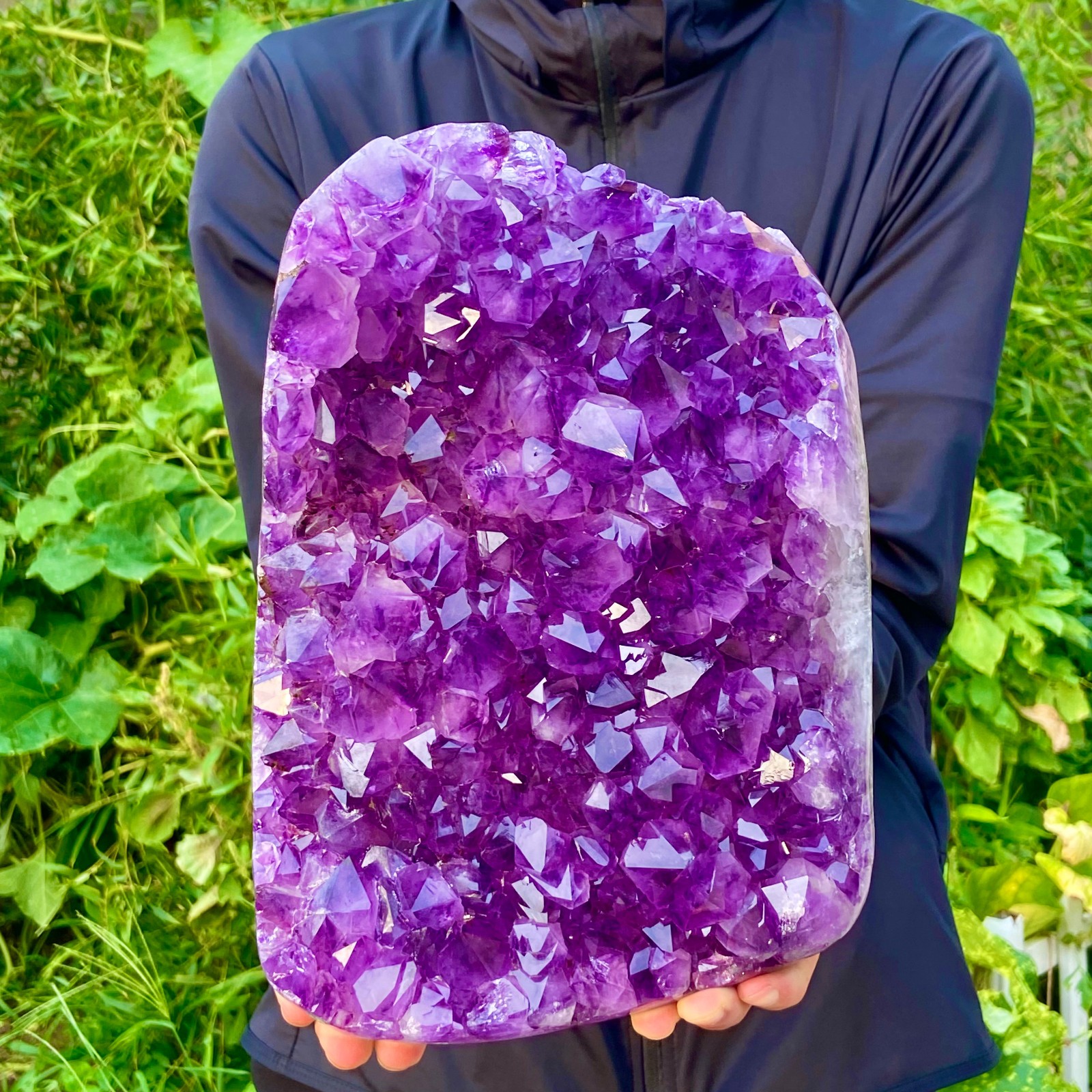 10.69LB Natural Amethyst geode quartz cluster crystal specimen energy healing