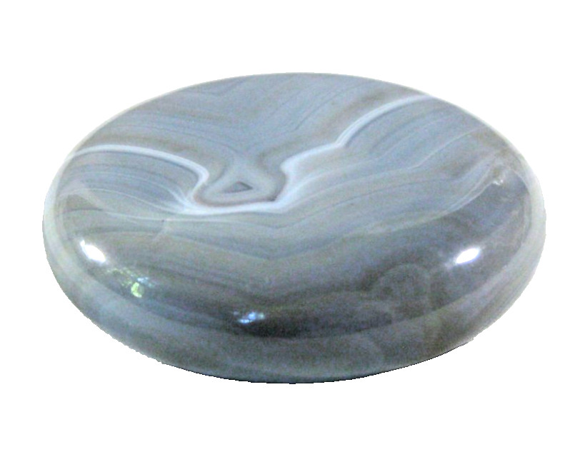 Botswana Agate Polished Disc or Palm Stone 52 mm 76 g