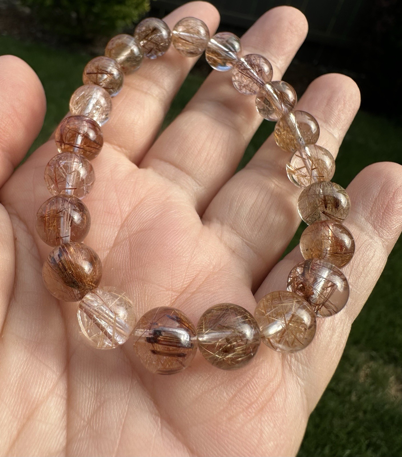 9mm+ Rutilated Quartz Bracelet