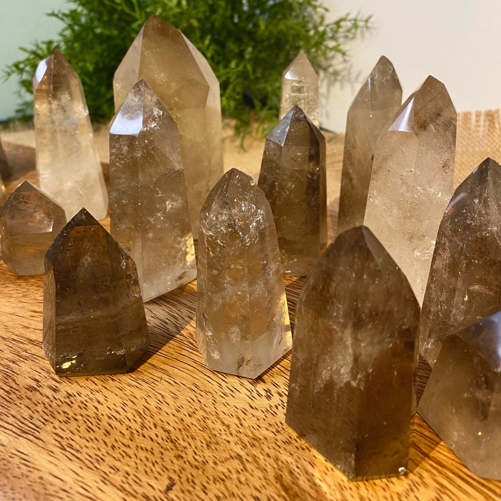 Natural Smoky Quartz Wand Point Crystal – Genuine Healing Crystals from Brazil