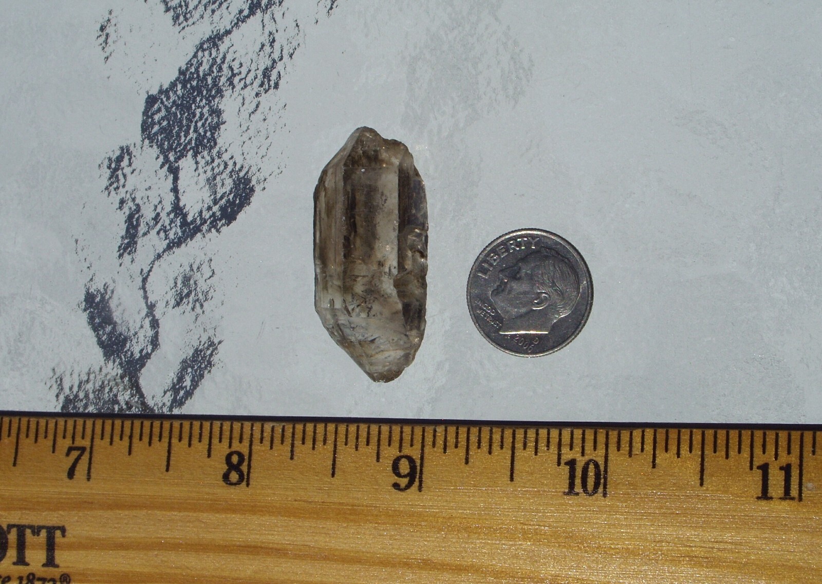 Tibetan Black Quartz Double Terminated Point 35 mm 9.9 g