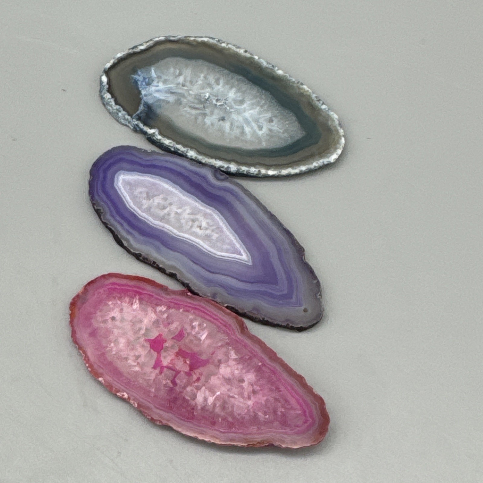 Crystals for Beginners Lot Karen Frazier Book & 20+ Polished Stones Agate Slices