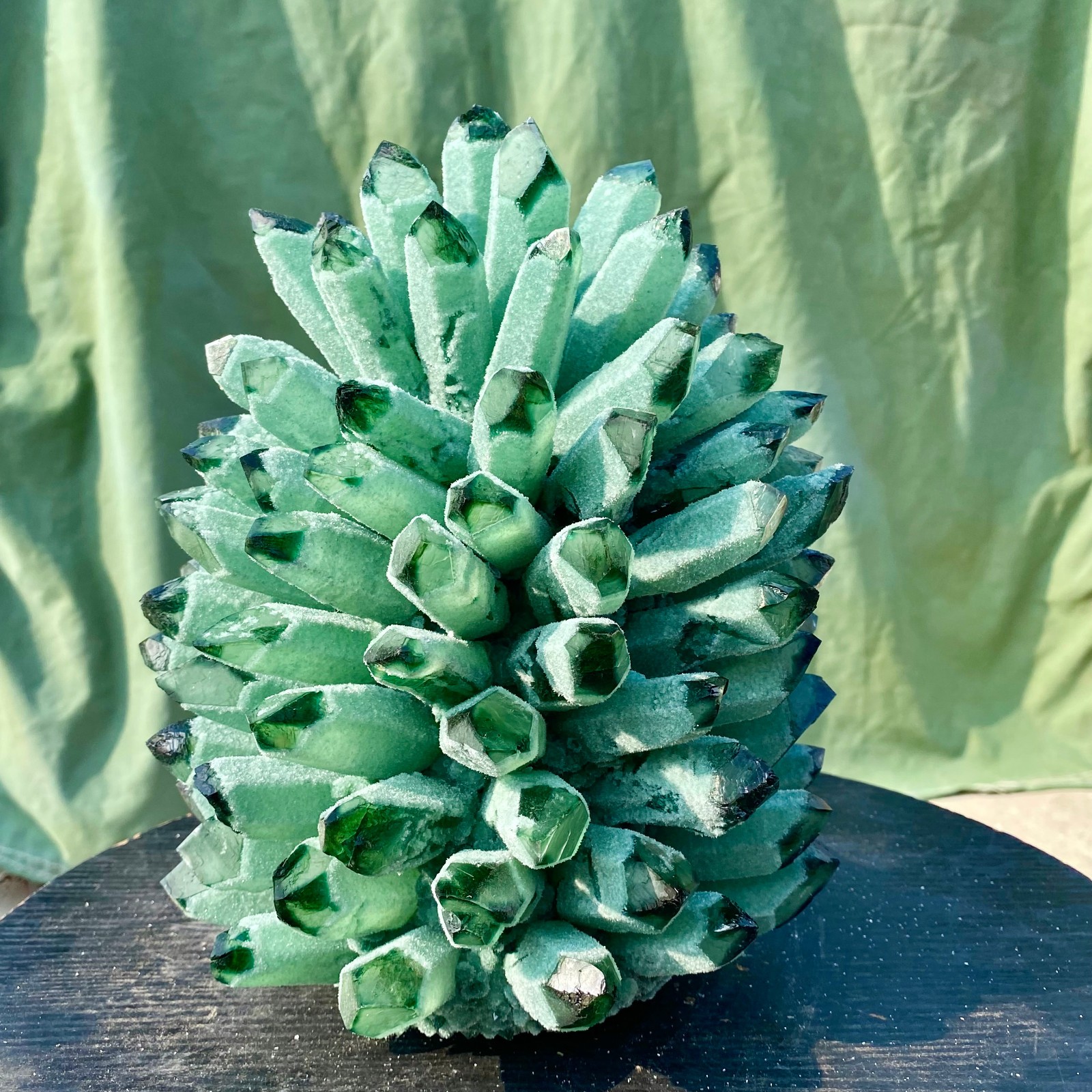 18LB New find green phantom quartz crystal cluster mineral specimen