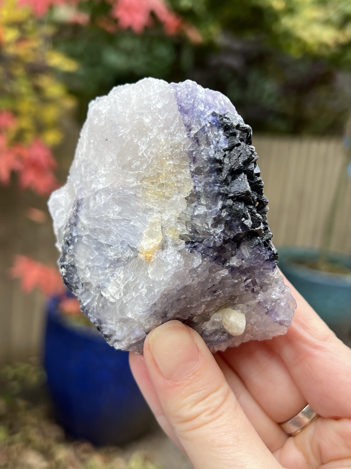 Blue John Fluorite Mineral Specimen United Kingdom 307g 10