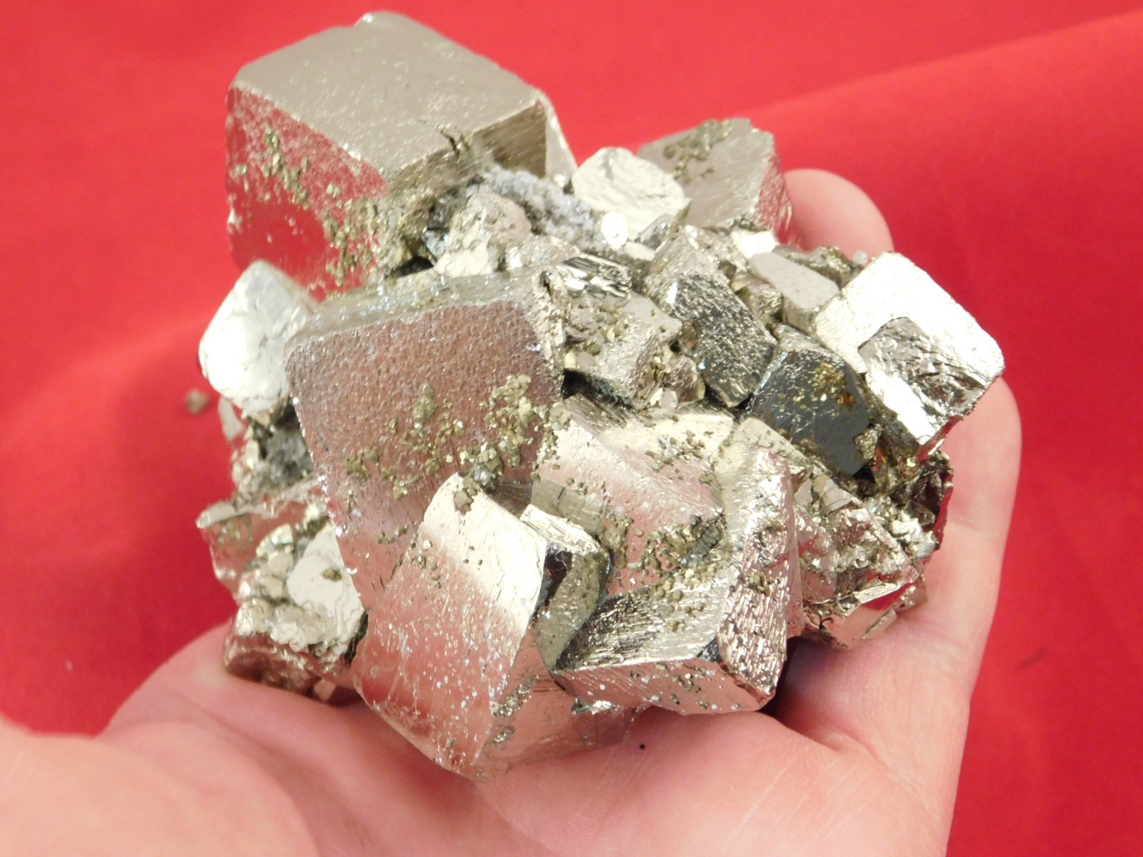 Big! 100% natural PYRITE Crystal CUBE Cluster Huanzala Mine Peru 759gr
