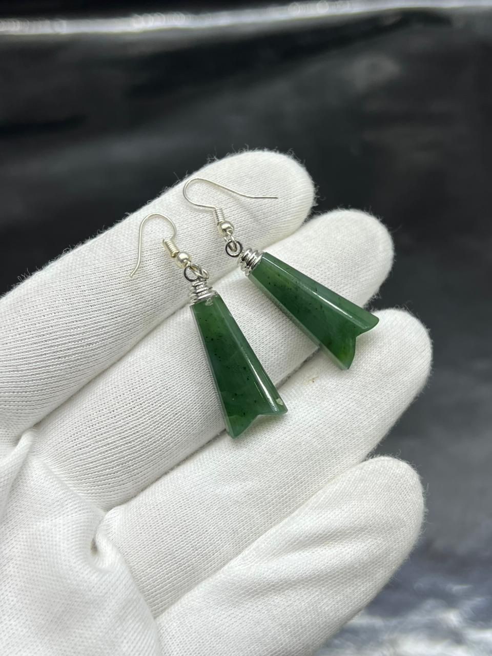 Natural Nephrite Jade Necklace Set | Premium Quality | Handcrafted Jewelry | 87g