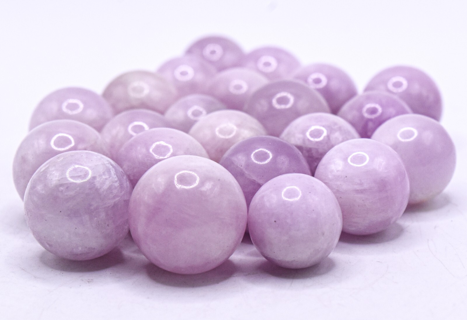 1PC 17mm Lavender Pink Kunzite Sphere Spodumene Crystal Mineral Ball Afghanistan