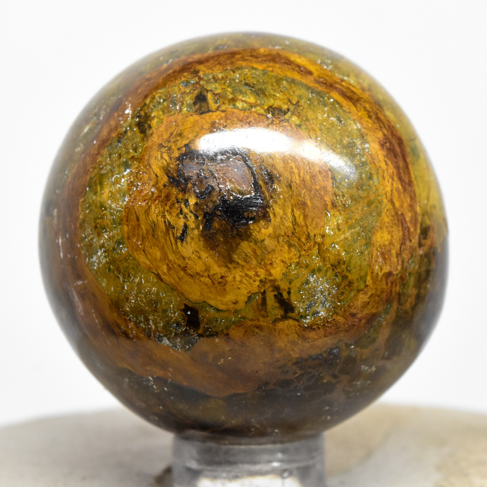 43mm Golden Nellite Pitersite Sphere Natural Crystal Polished Mineral Ball Afric