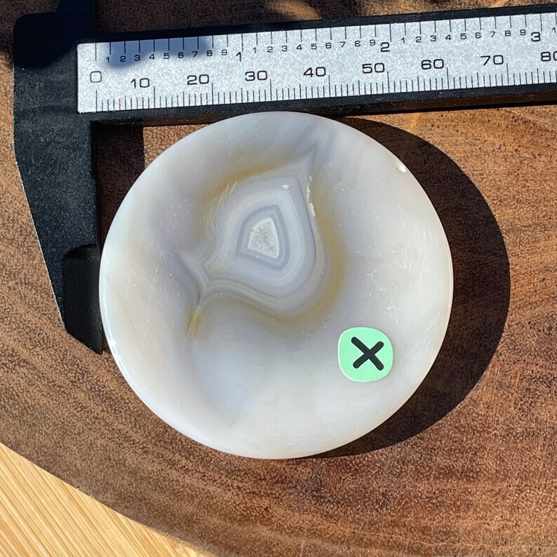 Natural Unique Agate Disk – Gem Slice Crystal Round Cookie flat Stone