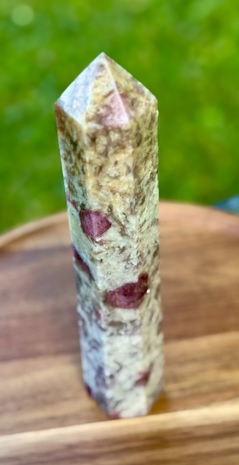 9 in. Pink Tourmaline Tower 598g