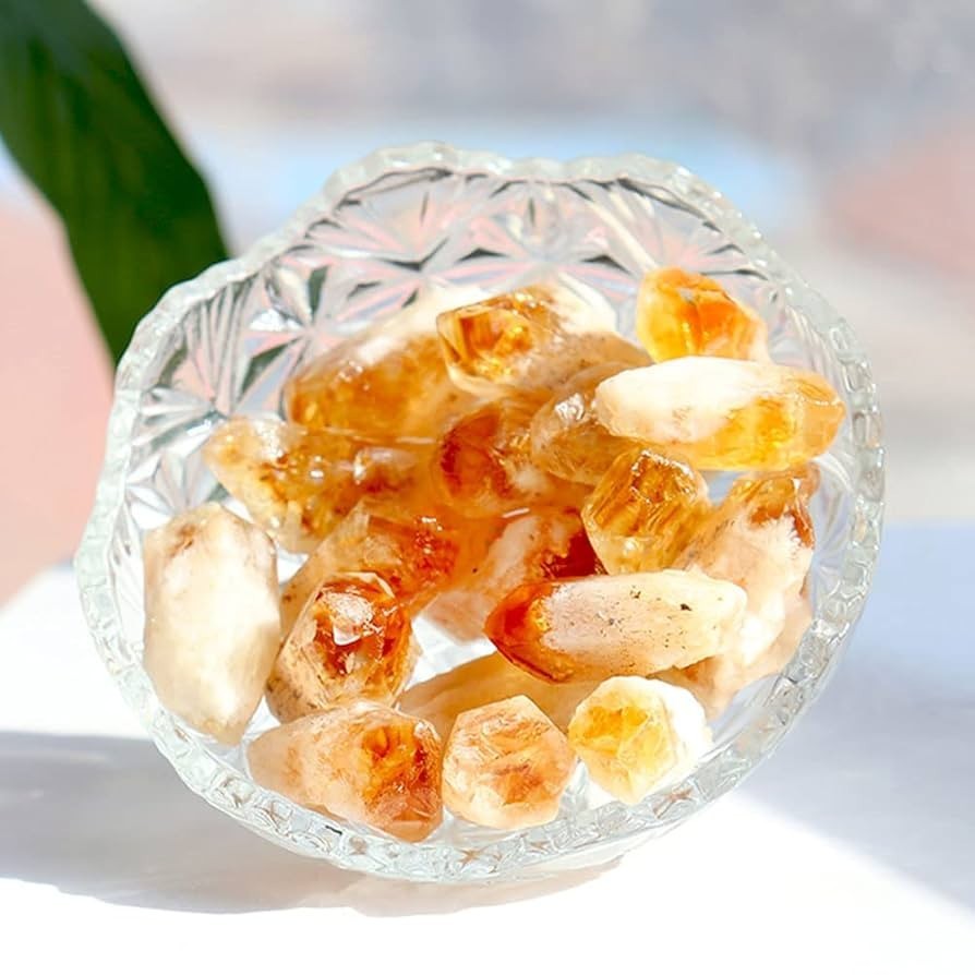 5PCS Raw Citrine Crystal Healing Yellow Crystal Stone Energy Attract Wealth