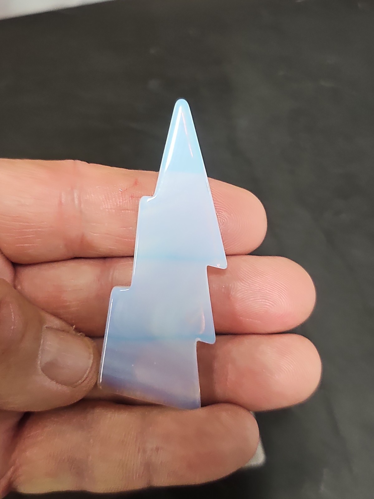 Wholesale Bulk Lot: 5 Opalite Lightning Bolt Carvings – 3″ Blue Iridescent…