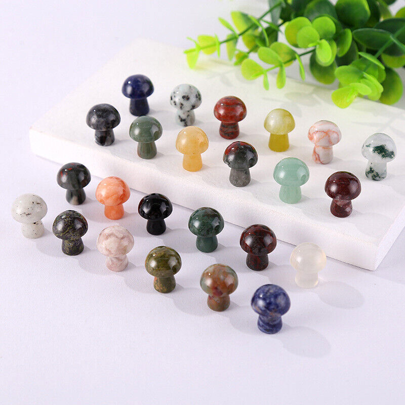 300pcs Wholesale ! Random Natural Quartz Mushroom Crystal Massage Healing 15mm+
