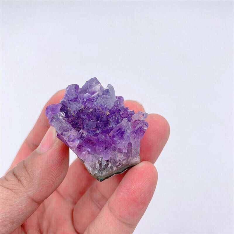 Natural Quartz Crystal Cluster Amethyst Geode Druzy Rough Stone Specimen Healing