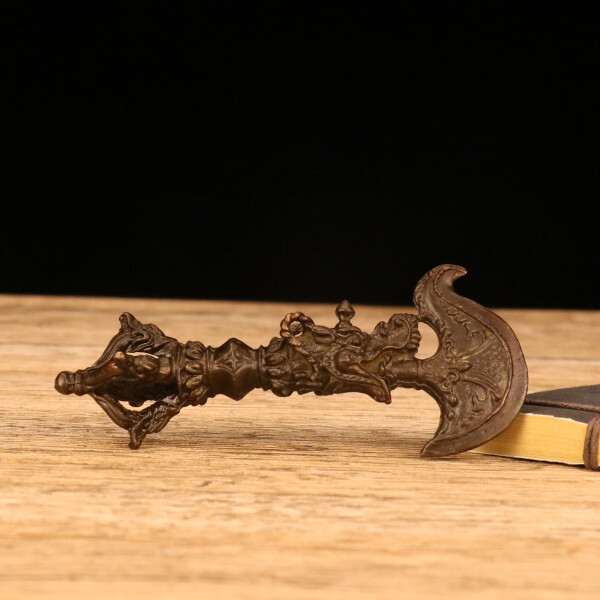 50g Ancient Chinese Handcrafted.Alloy Exquisite.The Vajra pestle .gift.215