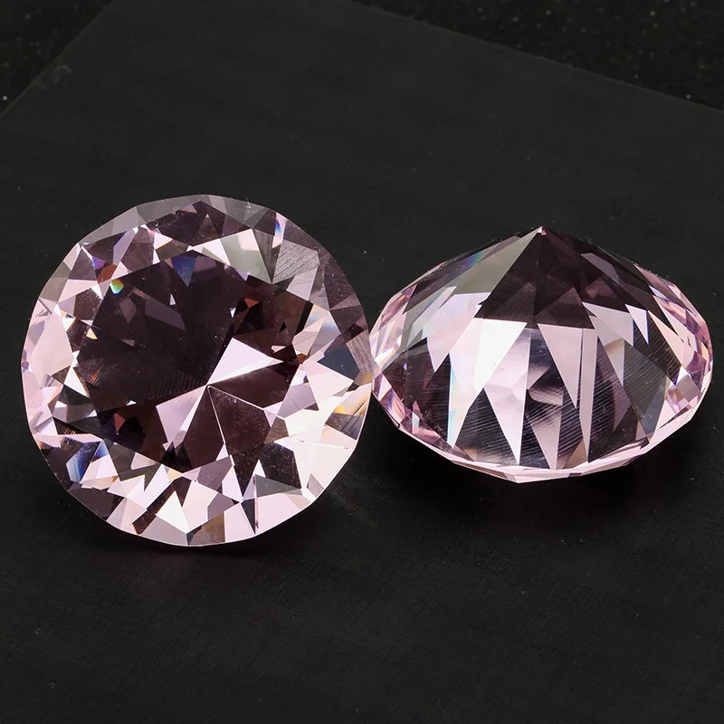 1pc Crystal Diamond Shaped Paperweight Decorative Cut Glass Giant Gemstone new