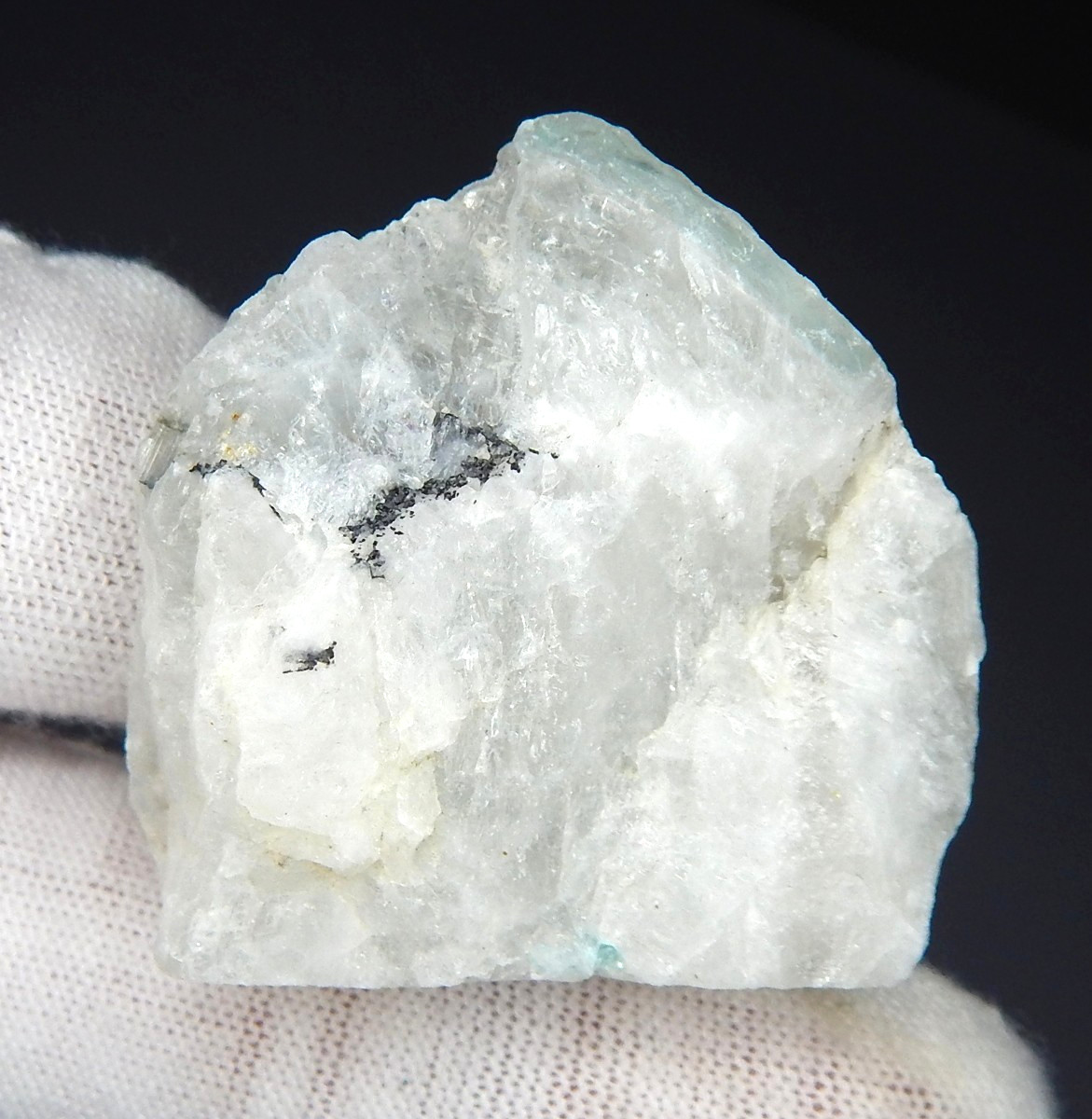 173g Lot Rainbow Moonstone with Adularescence Tourmaline Hematite Natural Mined