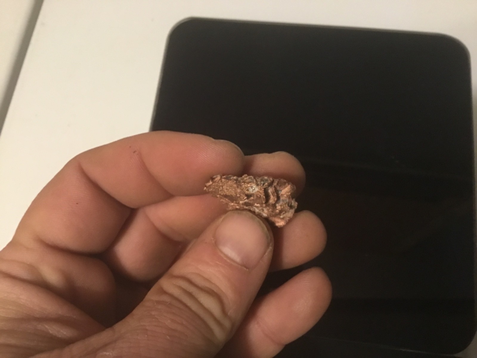 Native Copper Silver Halfbreed Specimen. Minnesota Mine Rockland, MI 12 grams
