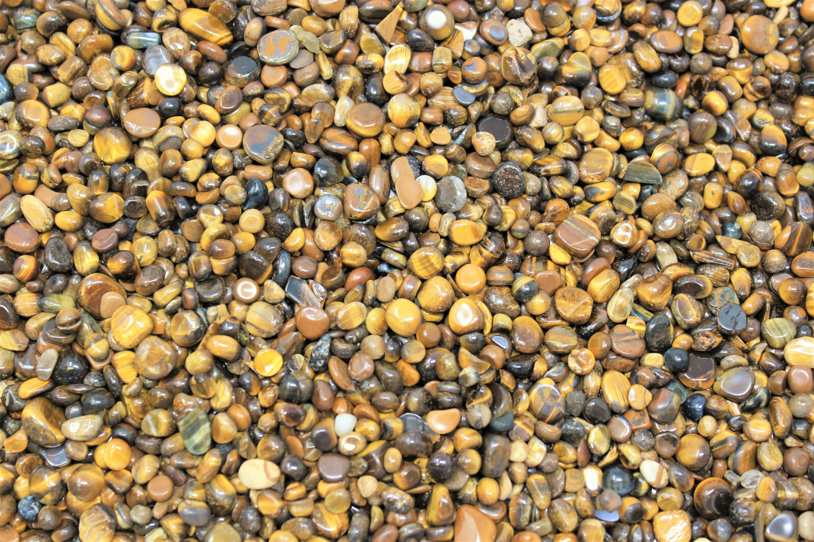 Gold Tiger Eye Semi Tumbled Gemstone Mini Chips 3-8 mm, ‘A’ Grade Wholesale Lots