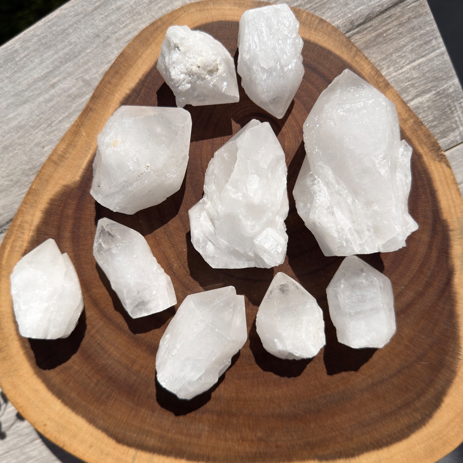 Wholesale Lot 2 lbs Natural Rough Candle Quartz Crystal Healing Energy 8-14 Pcs