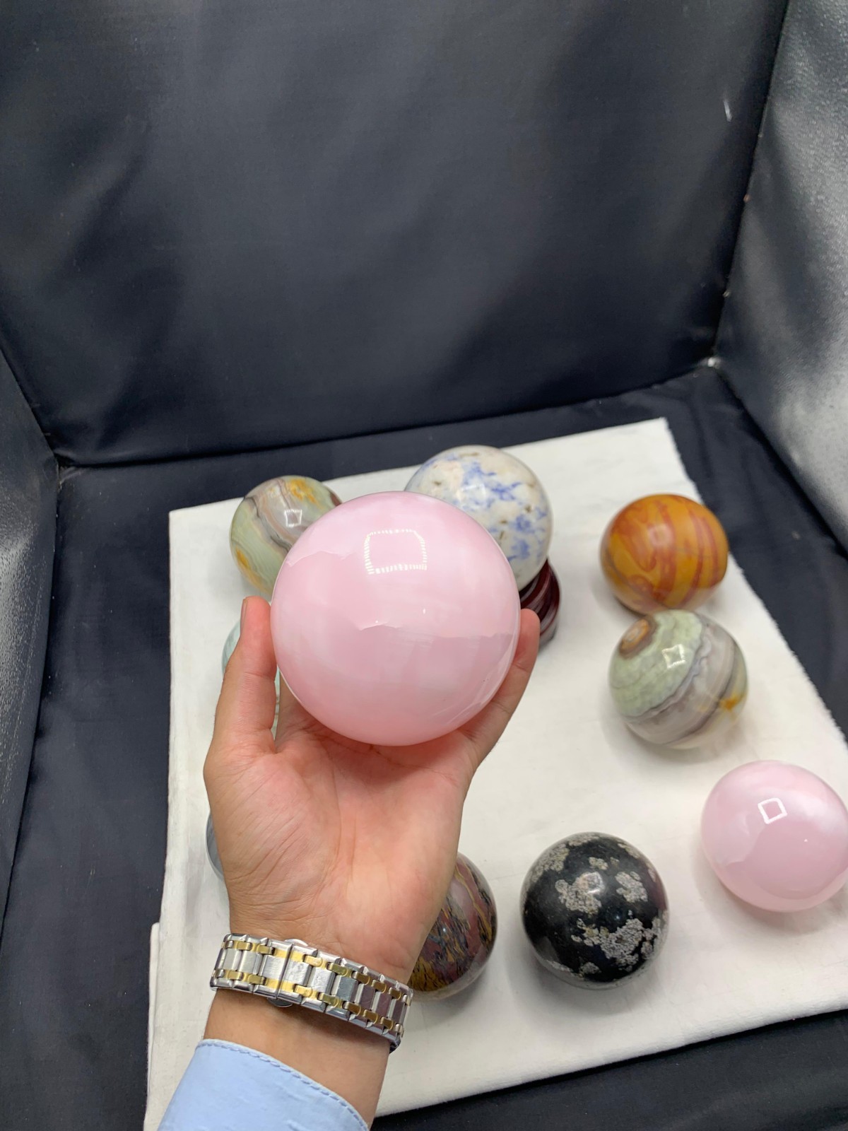 12.5KG Mixed Stone Spheres Bulk Lot – Large Size Crystal Balls Premium Quality