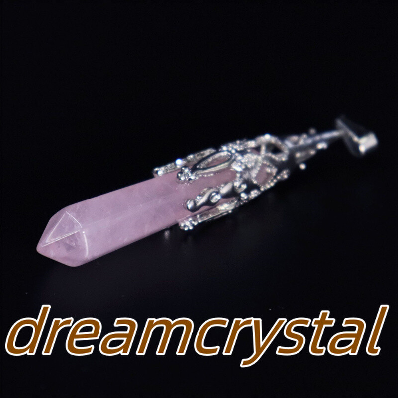 50pcs Mix Natural Quartz Crystal Alloy Soul Pendulum Pendant Reiki Random Gift