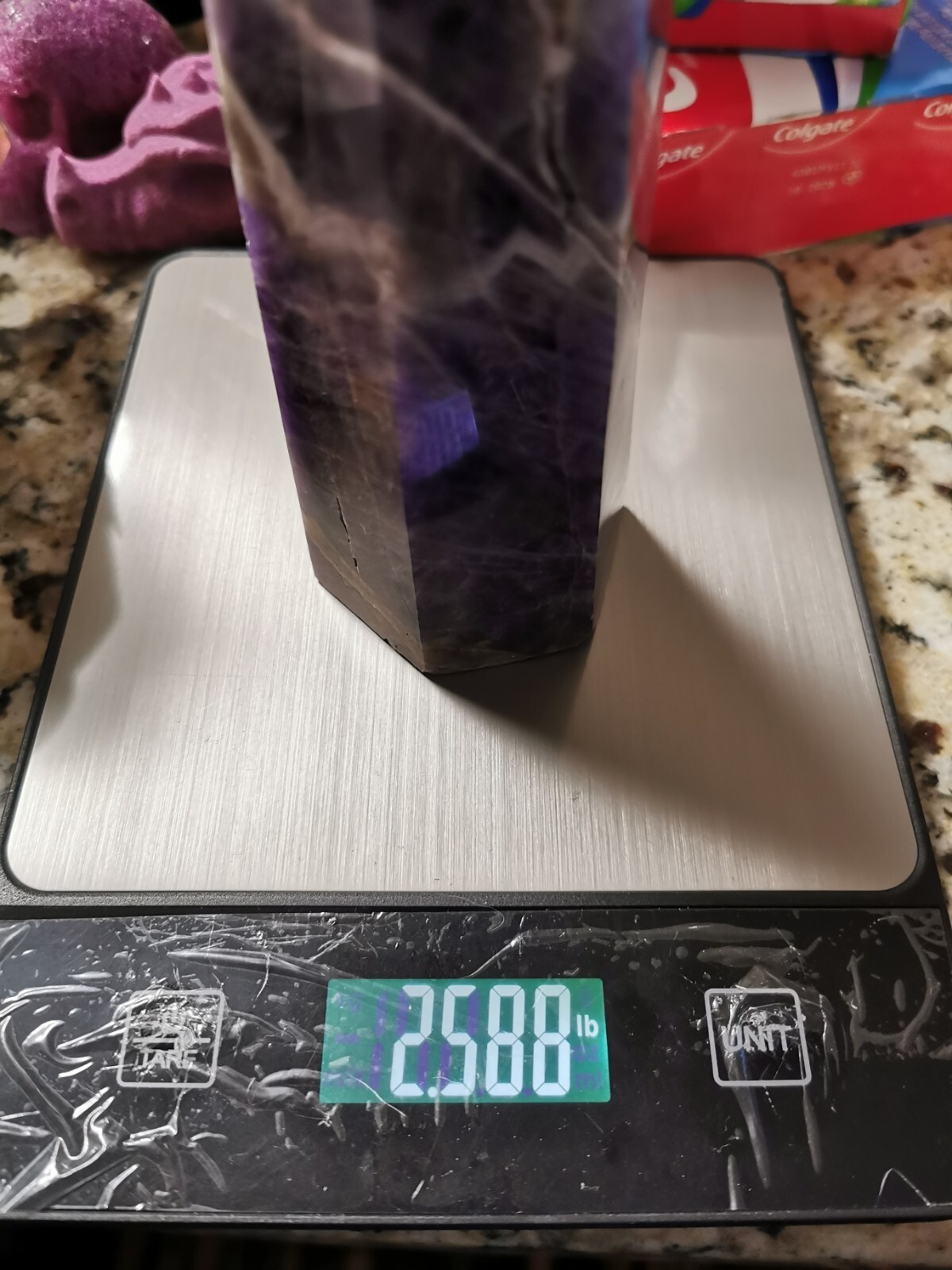 Natural Dream Amethyst Crystal Wand Tower Point Obelisk Point Reiki Healing 2+LB