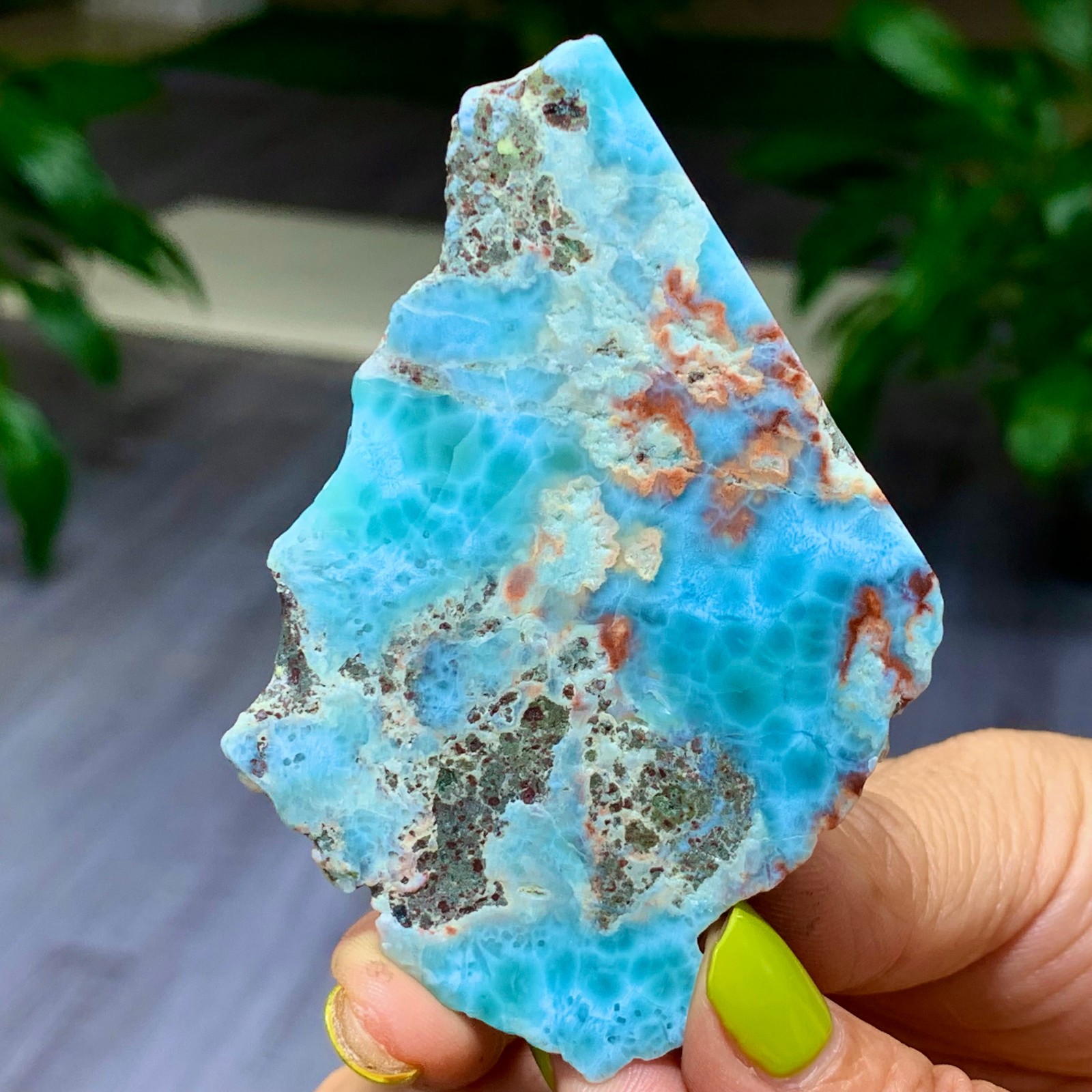 62G Natural larimar/hemimorphite Gorgeous rough raw Crystal Mineral Specimen