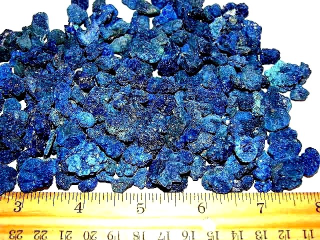 Azurite crystal clusters blue all natural Arizona 1/4-5/8 inch 15 piece lot