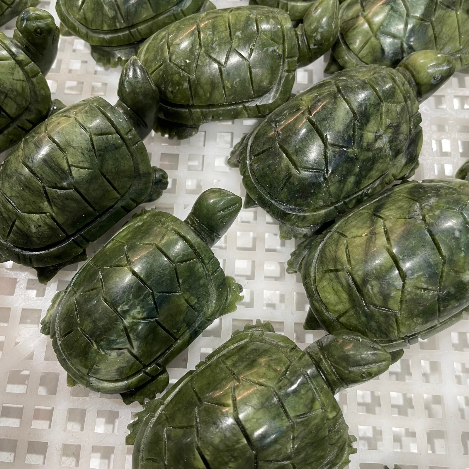 1pcs wholesale Rare Afghan jade carved turtle statue House garden decor