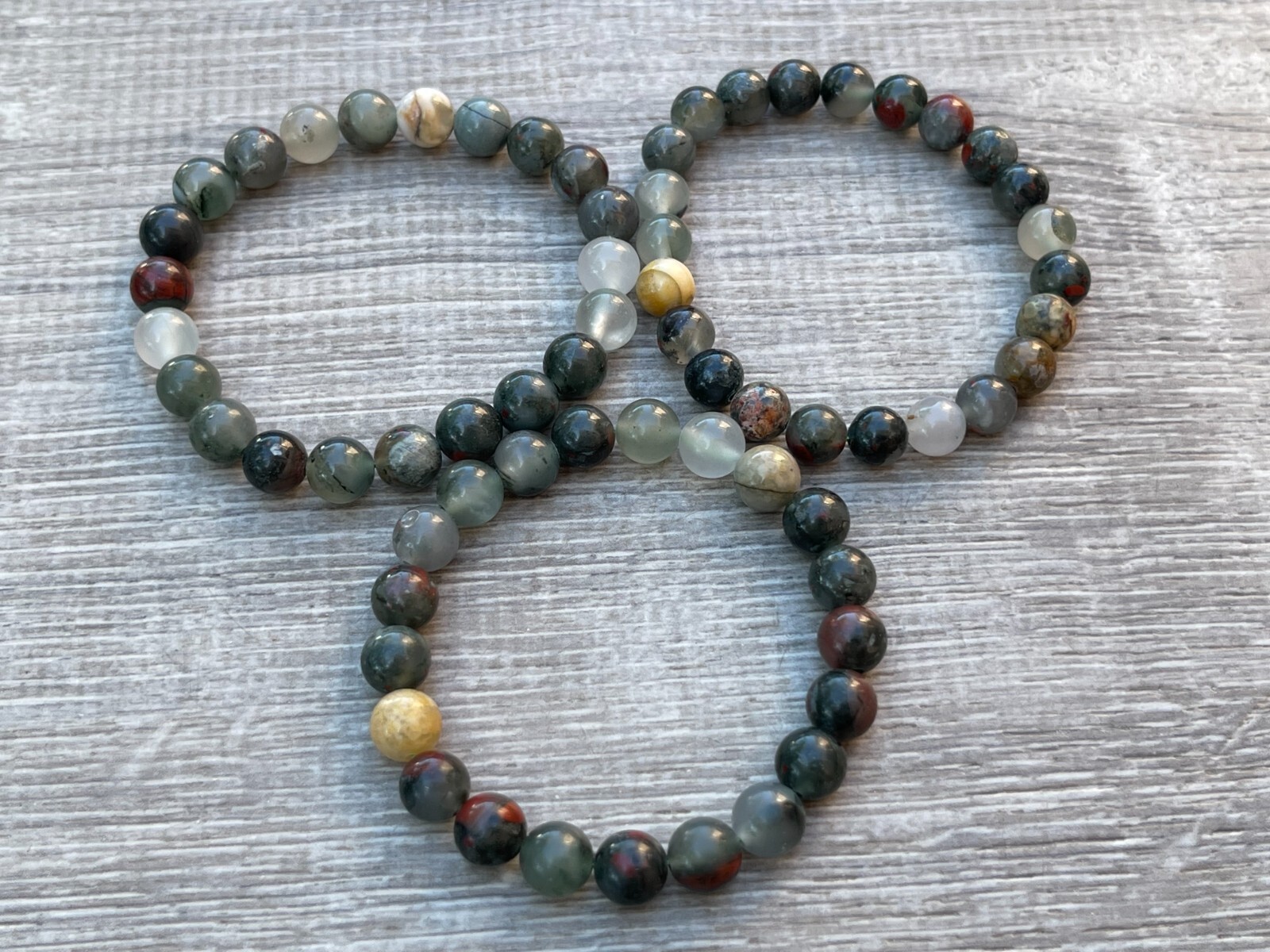 Grade A++ Bloodstone Crystal Bead Bracelet 8mm, Genuine Gemstone Bracelet