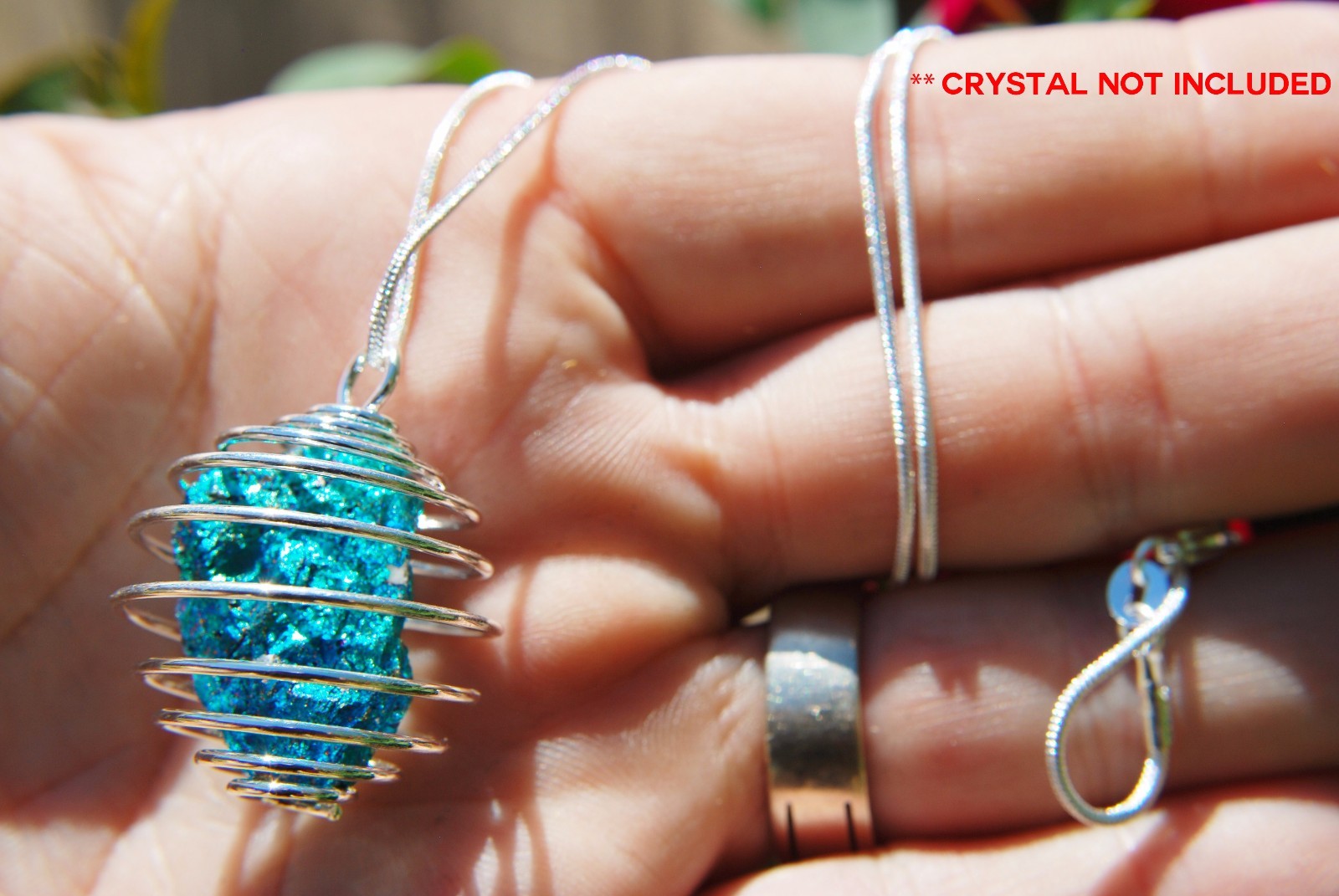 “Do It Yourself” Crystal Energy Pendant + 20″ Stainless Steel Chain & Charger