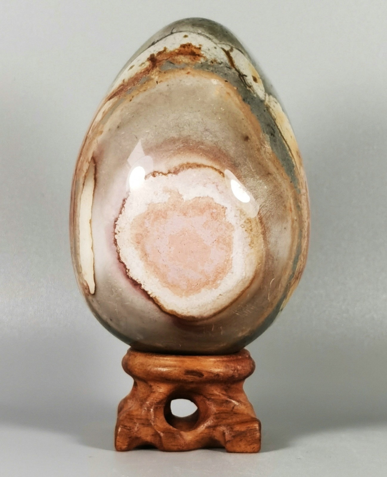 Rare Polished Polychrome Jasper Egg Reiki Stone Healing