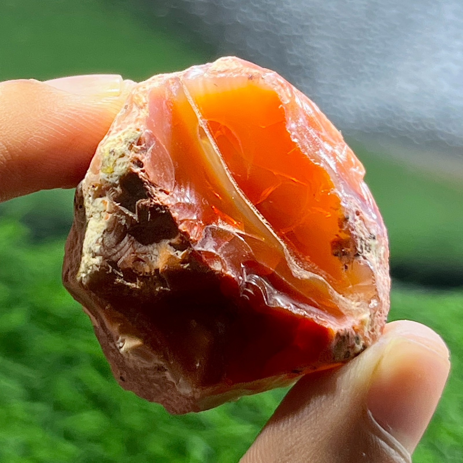 Natural Mexican Fire Opal Rough Nugget 181 Ct | Orange Red Precious Specimen