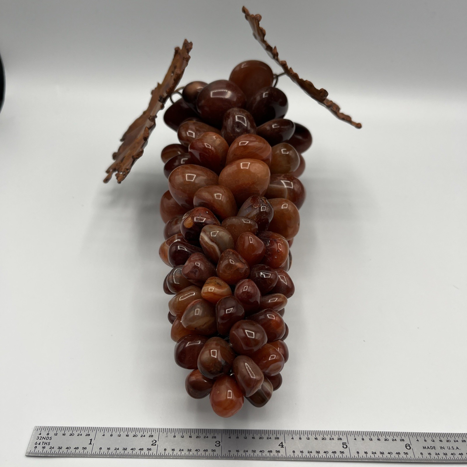 Vintage Large Polished Agate Stone Multi-red Grape Stone 8.5″ Cluster See Video