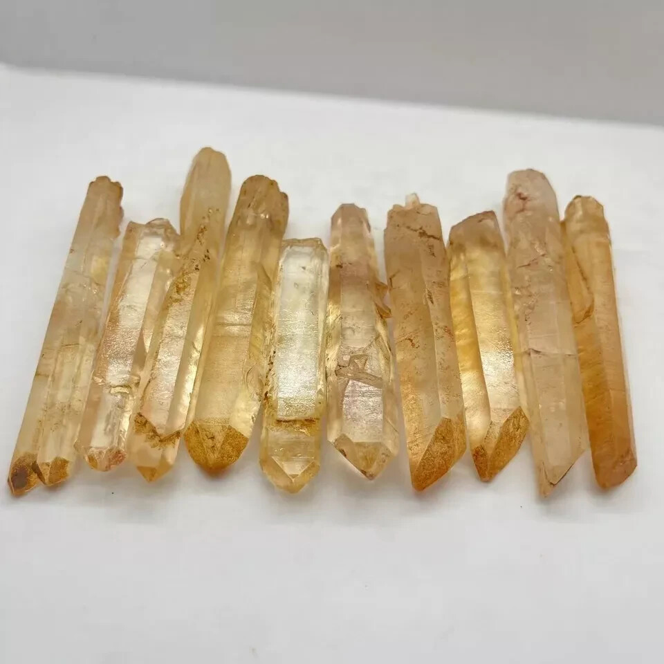 290g 10pcs Natural rough quartz crystal single point mineral specimens D87