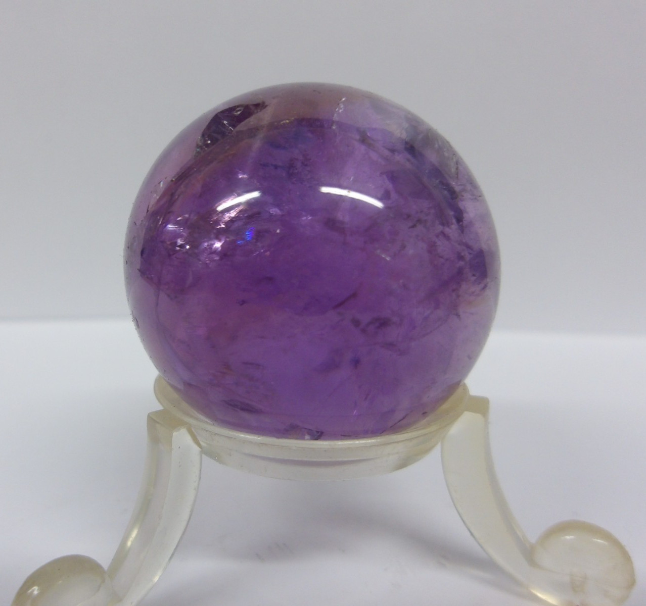 Beautiful Small Polished Amethyst Sphere 3.5cm (stand not included)