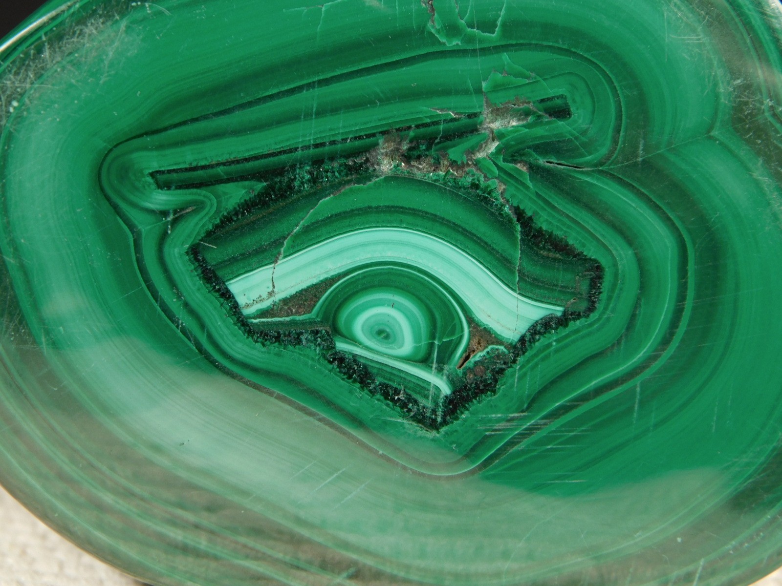 Big! Polished Deep GREEN Malachite STALACTITE or Stalagmite From the Congo 356gr