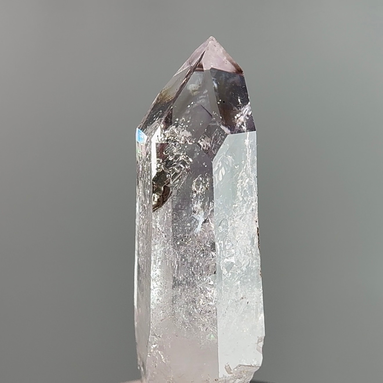 Very Visible Moving Bubble! Rare Optical Lilac Pink Brandberg Amethyst Enhydro