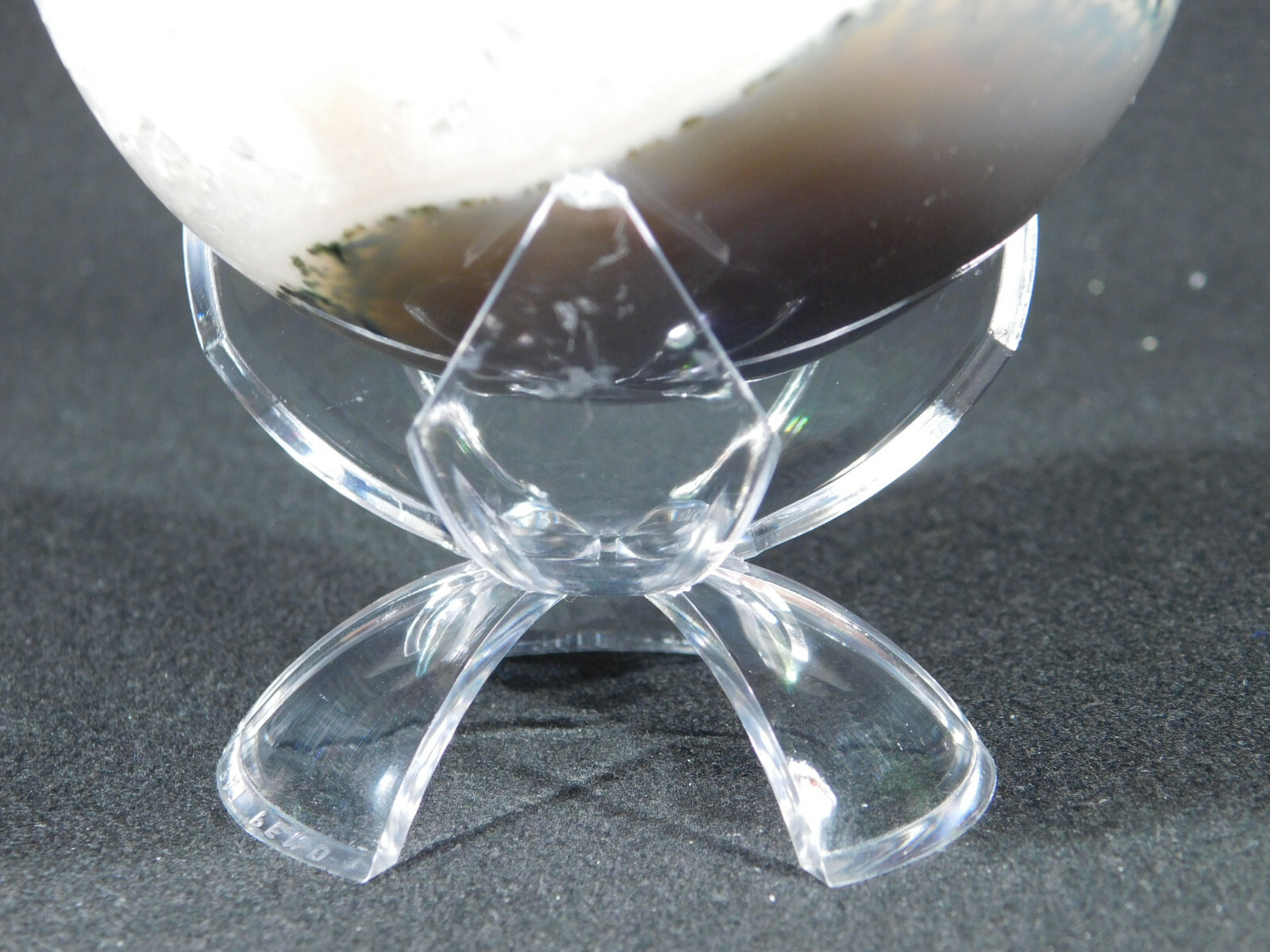 Display Stand TULIP Design Three Prong Large Size Clear Lucite