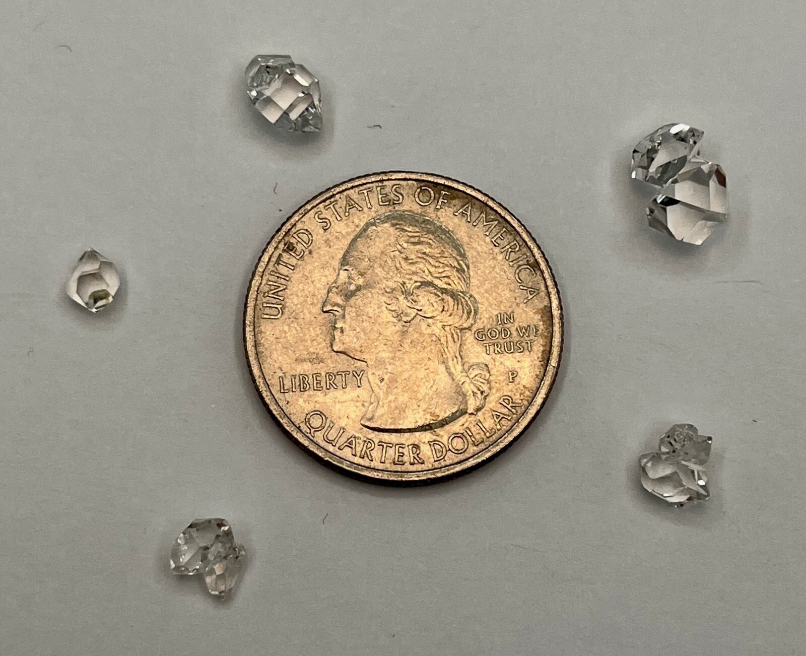 One (1) Gram of A/AA Grade Micro Herkimer Diamond Clusters, 3-12mm, 85-100% Perf