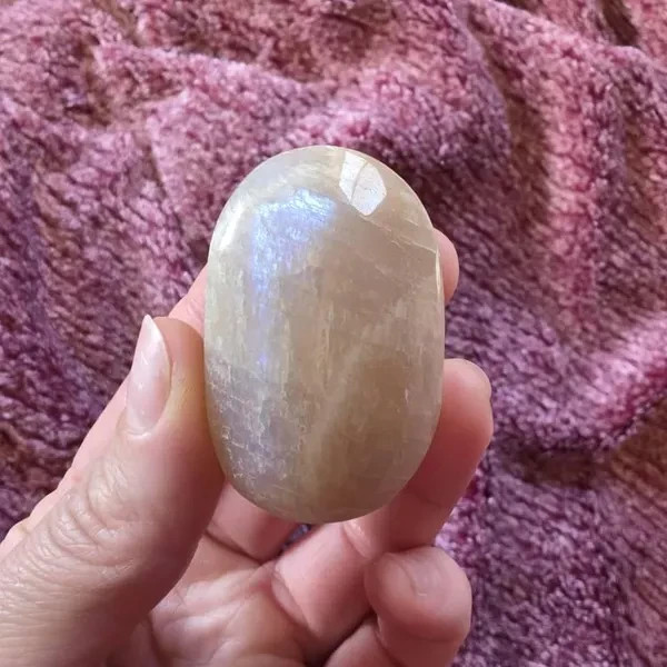 Healing Moonstone Palm Stone Birthstone Crystal Meditation Reiki Worry Stone