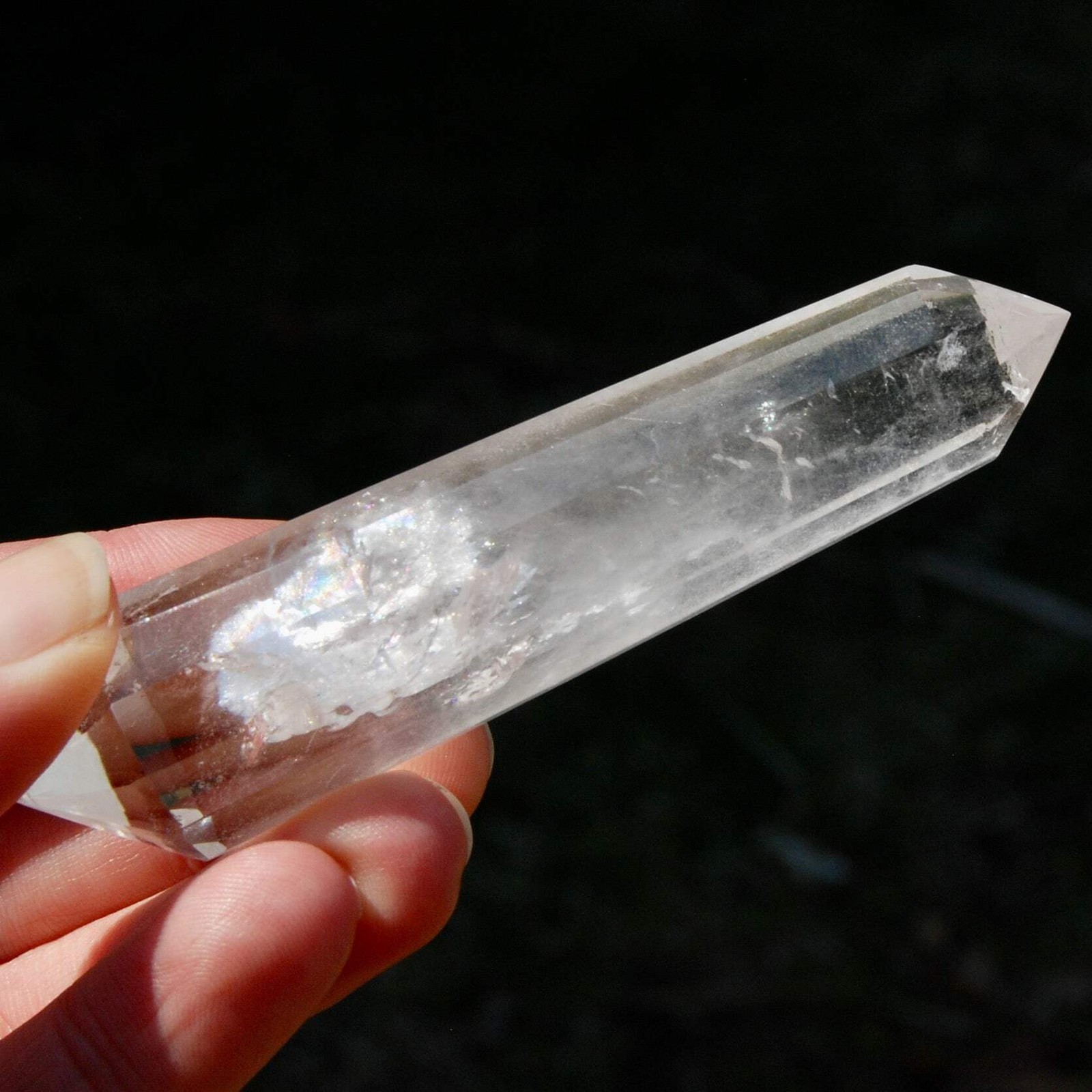 3.7″ Clear Quartz Vogel Crystal – 12 Sided Healing Wand from Brazil L1b