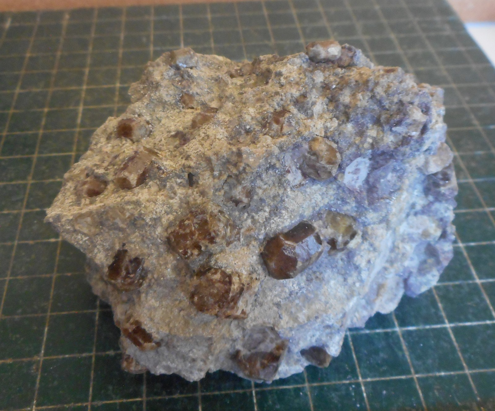 Huge Red Garnet Crystal Geode in Matrix, Natural. 3.5 inch . 1.3 Pounds