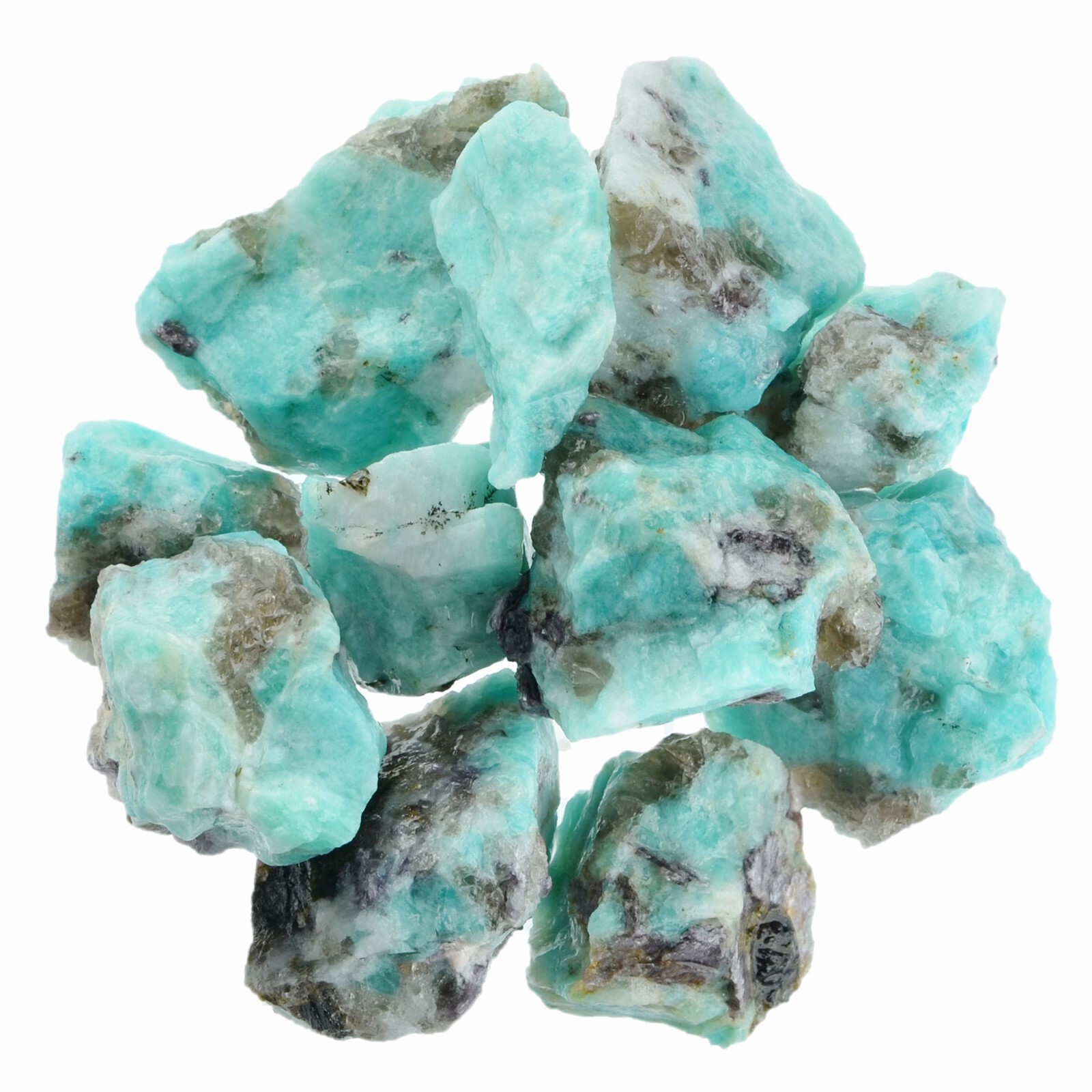 Amazonite – Rough Rocks for Tumbling – Wholesale Stones Crystal Mineral (Mada)