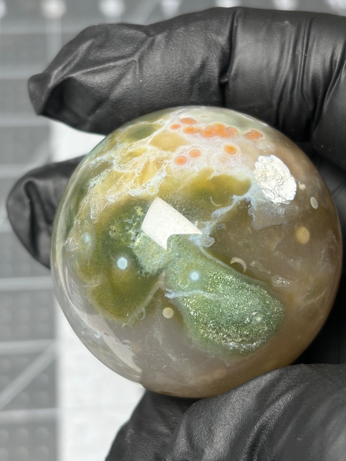 Rare Ocean Jasper Jelly Sphere Orbs