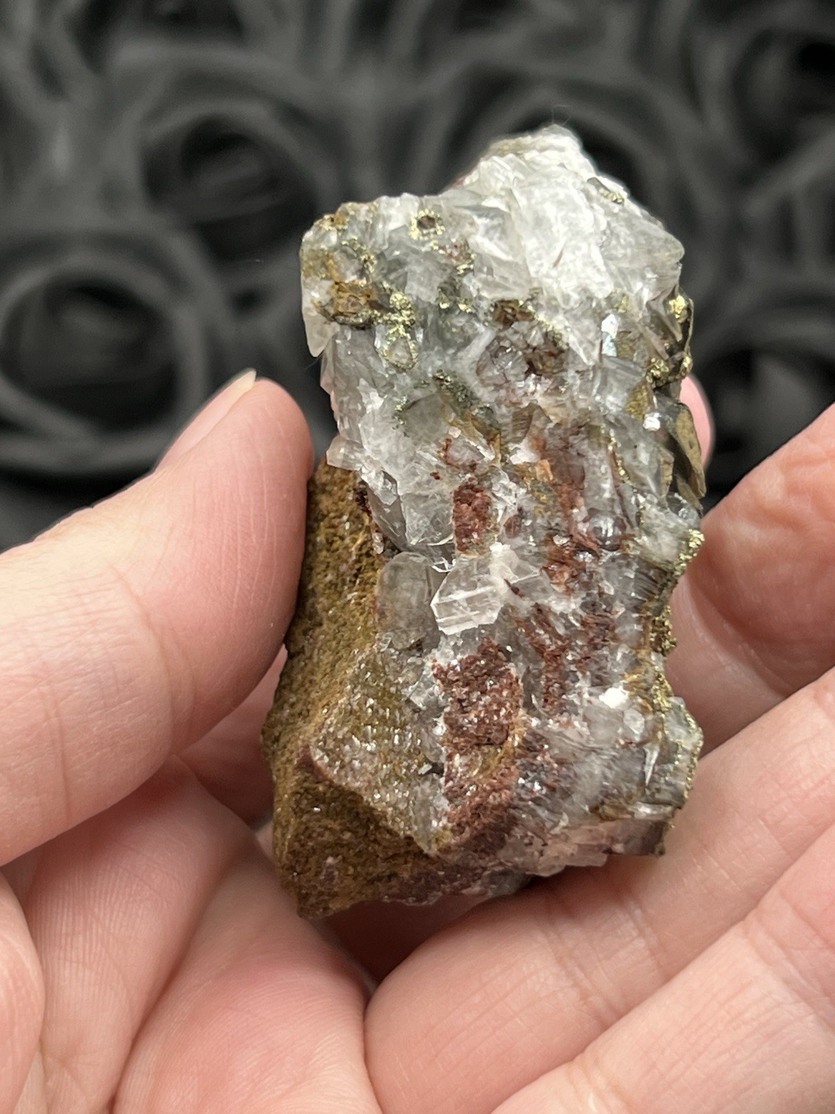 Natural Pyritic “Benz Coin” Calcite Specimen great Formation Free ship & Gift