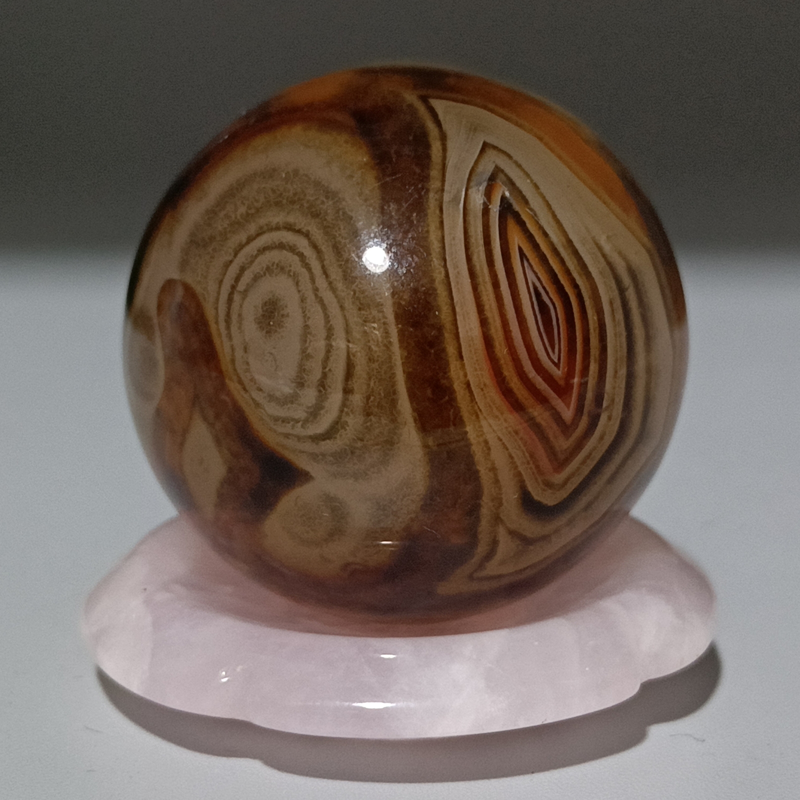 32MM Natural agate Quartz Sphere Healing Crystals Ball reiki gift+stand