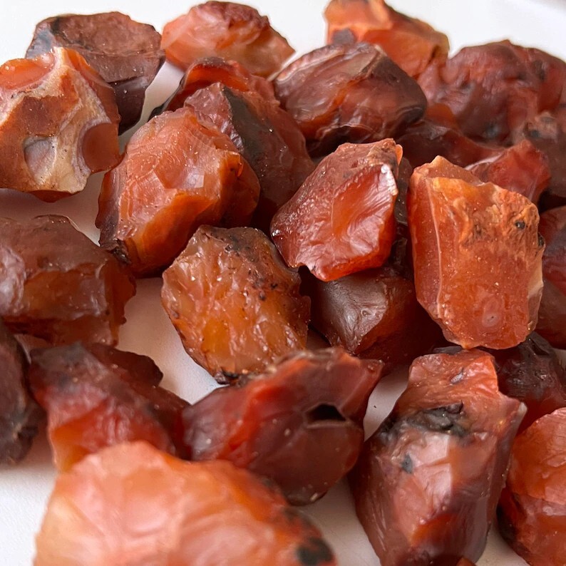 Raw Rough Carnelian Crystal Stone Chunk Healing Mineral Rocks Specimens 1PCS