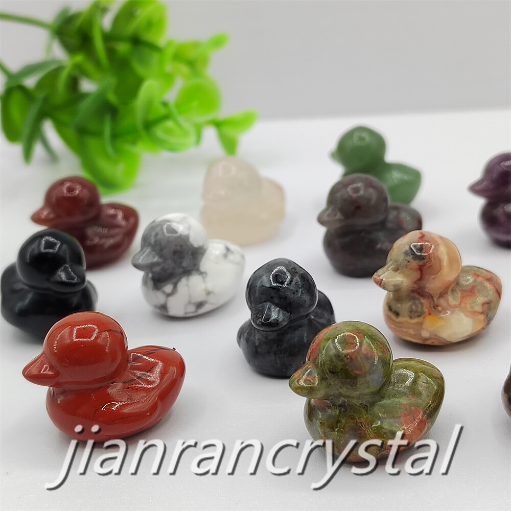 50pcs Mix Natural Quartz Crystal Duck Skull Carved Animal Skull Wholesale